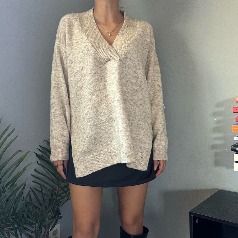 super soft and cozy v neck sweater